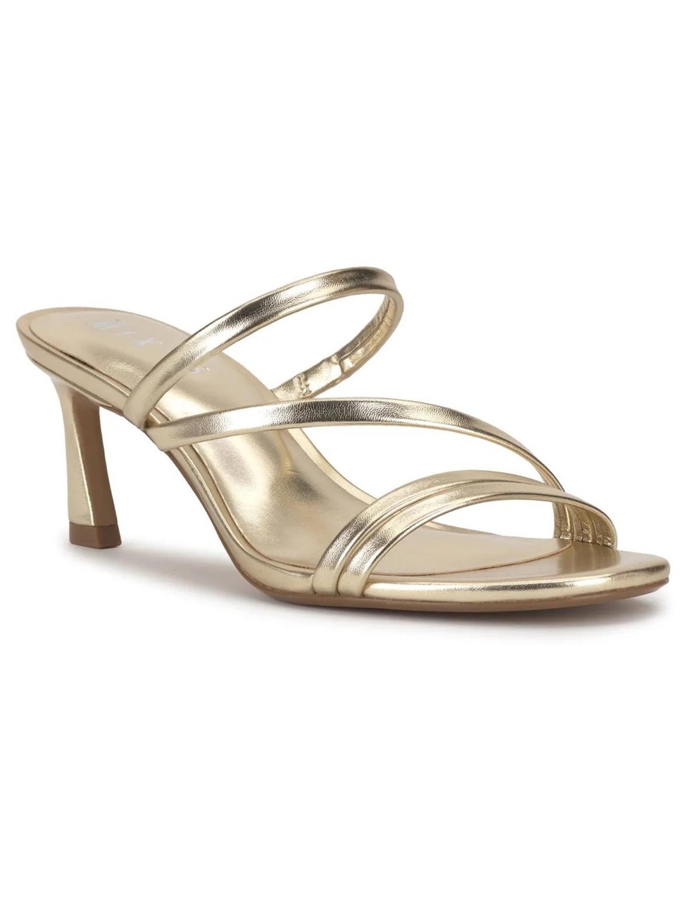 Kenneth Cole Metallic Gold Strappy Mule Heel for Women